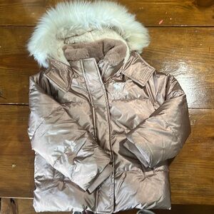 Abercrombie Kids Rose Gold Puffer Jacket